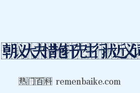 朝议大夫惜抱轩先生行状近义词是什么意思的图片